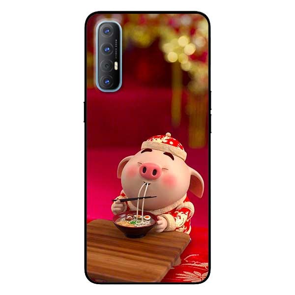 Ốp lưng dành cho Oppo Reno 3 Pro mẫu Heo Ăn