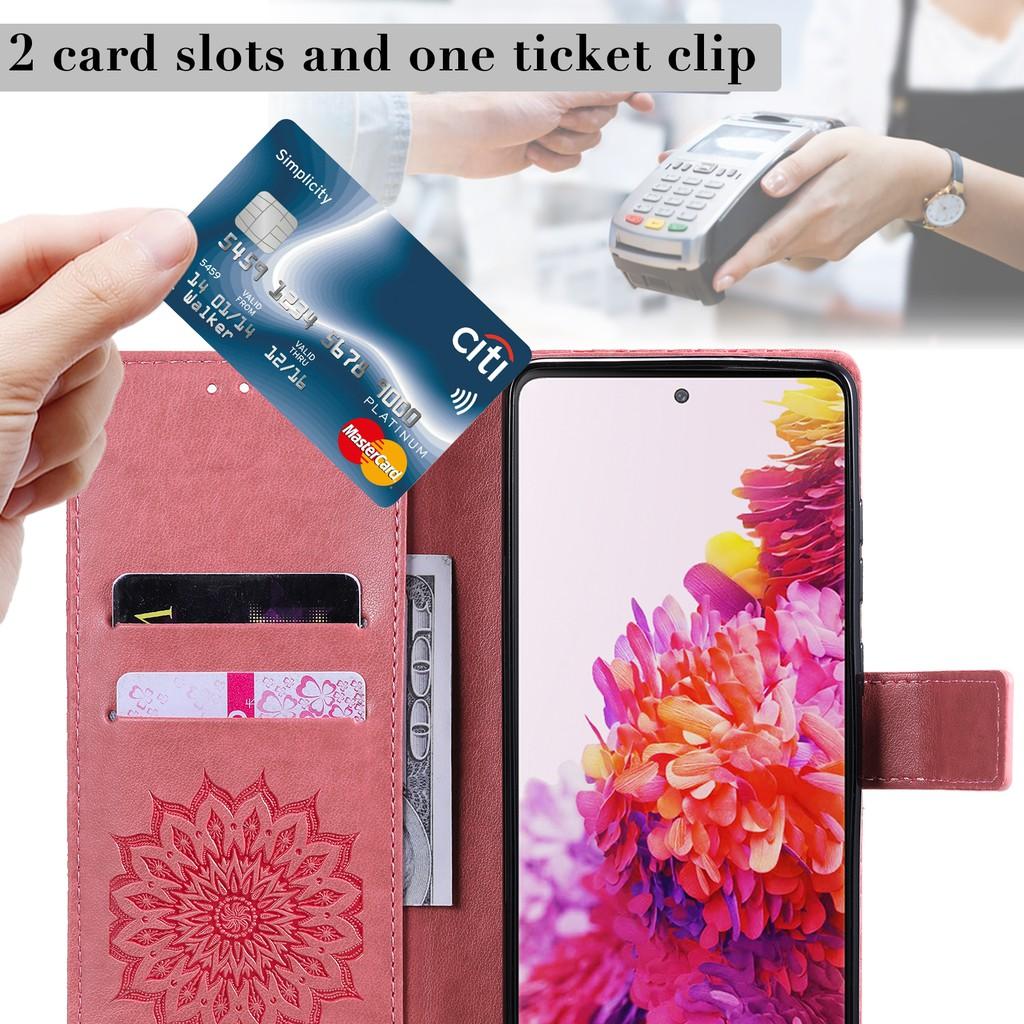 Bao da PU hình chiếc ví kiêm đế đỡ cho Samsung Galaxy S20 Ultra S20 Plus S20+ S20 FE M51 M31