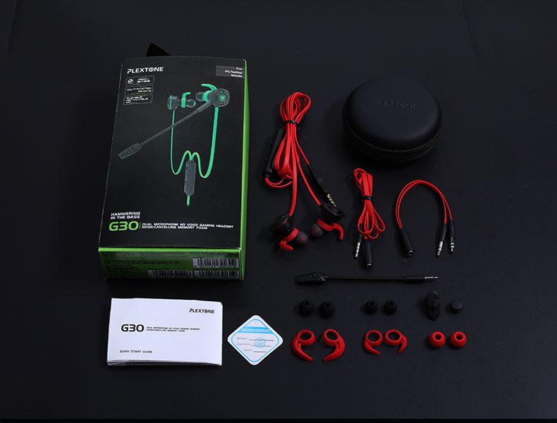 Tai nghe chuyên game thủ Plextone G30 - Có Mic - Plextone Earpod G30 - Bản nâng cấp G20 đáng giá - Hàng Chính Hãng
