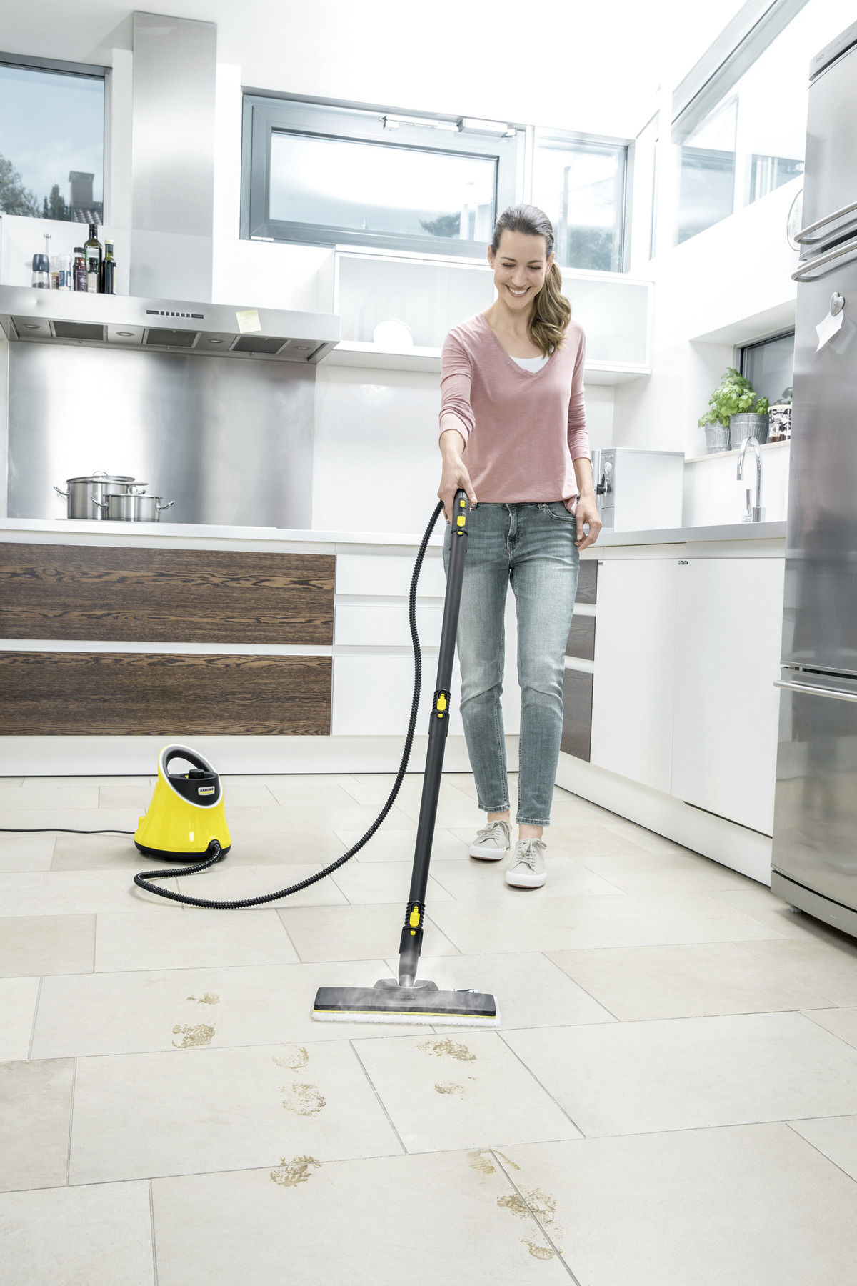 Combo Máy làm sạch bằng hơi nước Karcher SC 2 Deluxe EasyFix và thanh giặt hơi nước