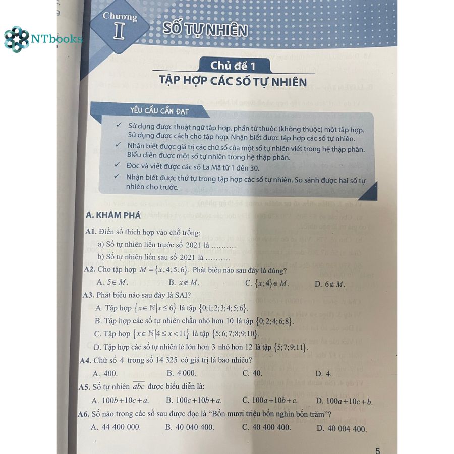 Sách Bài tập phát triển năng lực Toán lớp 6 Tập 1