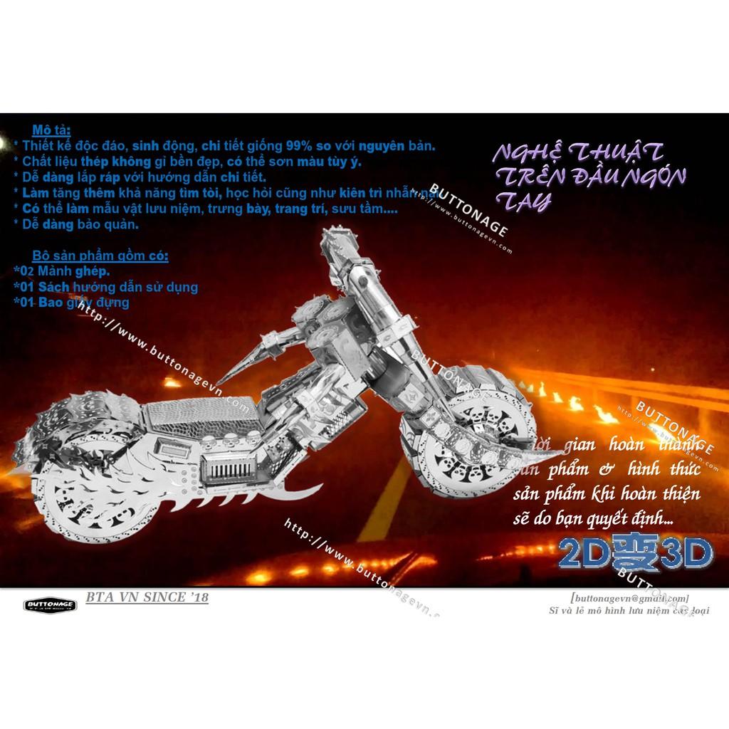 Mô Hình Lắp Ráp 3d Xe mô tô Ghostrider Concept