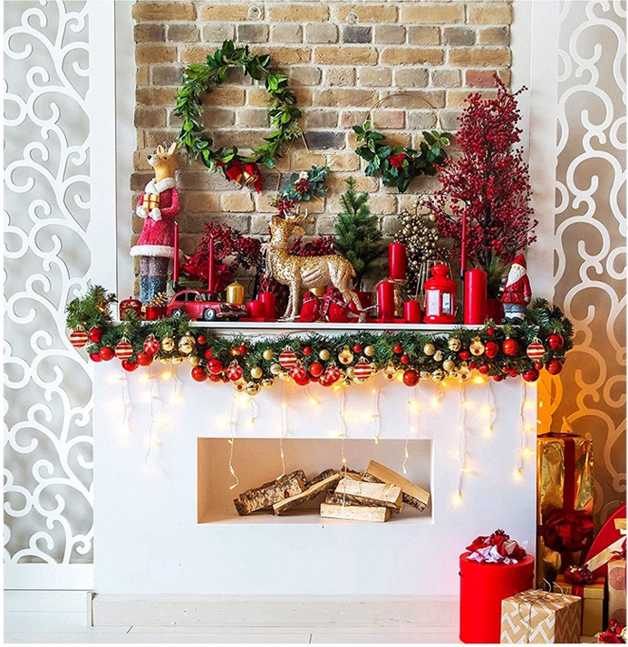 Set 64 Quả Châu nhiều họa tiết E29 4cm Trang Trí Noel, Trang Trí Cây Thông Giáng Sinh