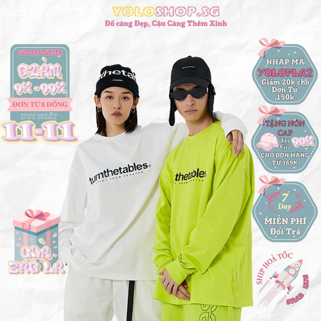 Áo thun dài tay TURETHETABLES phông Unisex nam nữ tee oversize form rộng pull Ulzzang Streetwear Hàn Quốc vải mềm