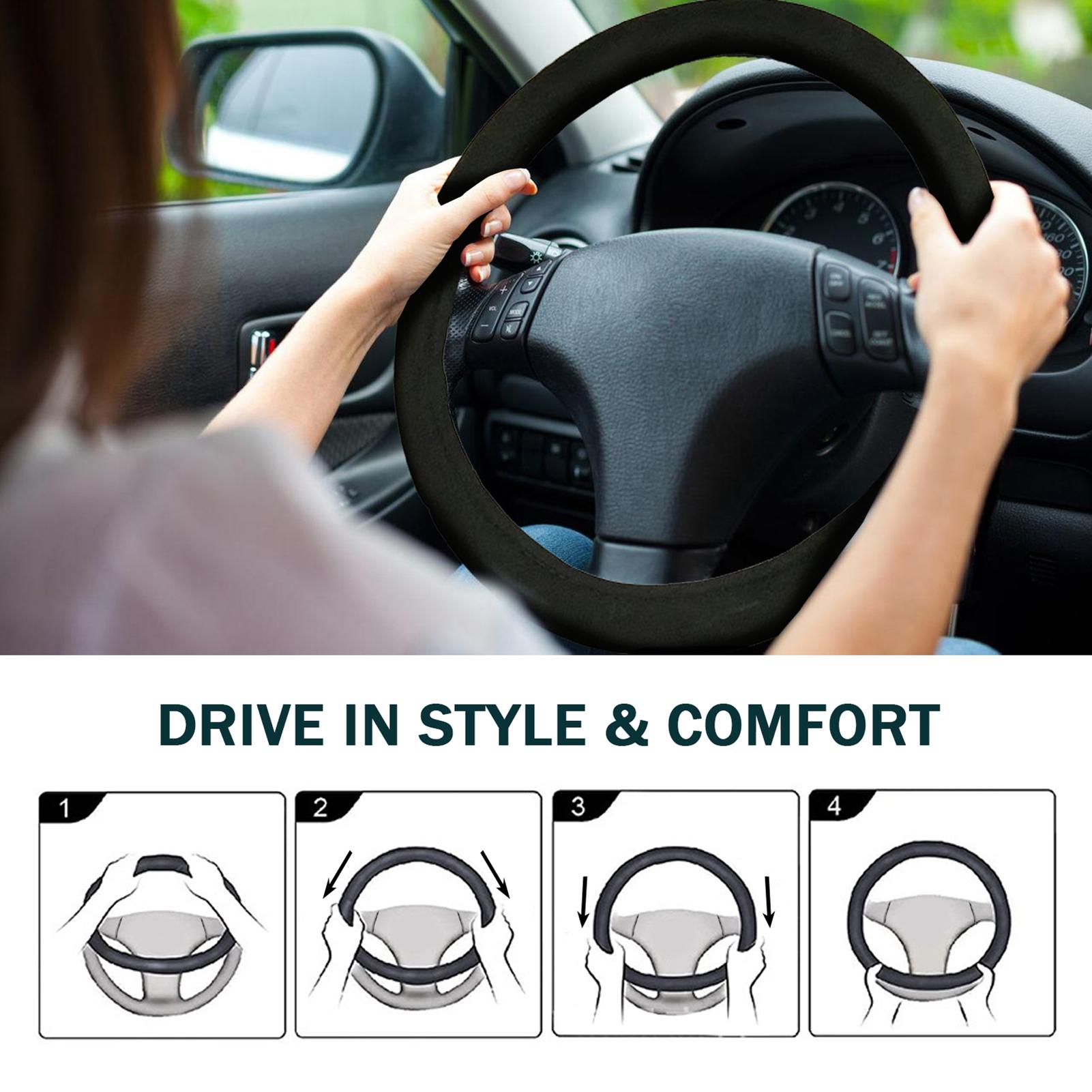 Auto Heated Steering Wheel Cover Universal Size Quickly Heating Driving Hands Warmth Steering Wheel Protection Cover