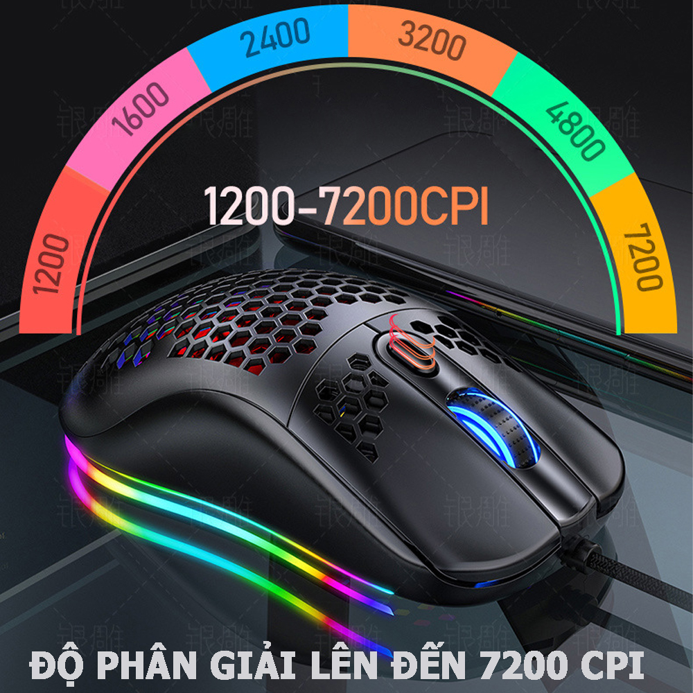 Chuột máy tính G7, chuột gaming có dây có độ phân giải lên đến 7200 DPI, sử dụng mượt mà trong công việc văn phòng và các trò chơi đỉnh cao- Hàng nhập khẩu