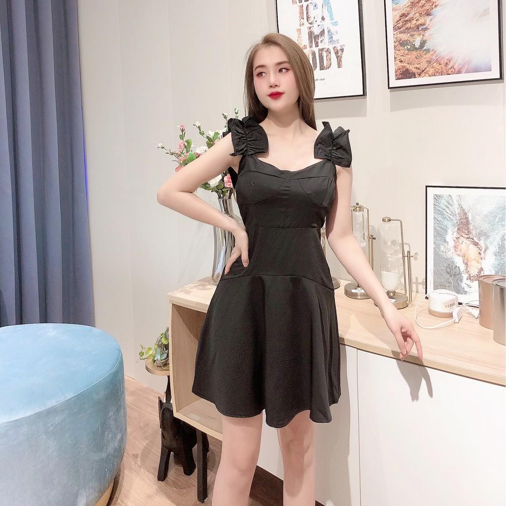Đầm Dự Tiệc 2 Dây Bèo Vai - Váy Dạ Hộ Chất Liệu Vải Hàn Quốc Siêu Mát Cho Các Nàng Diện Hè
