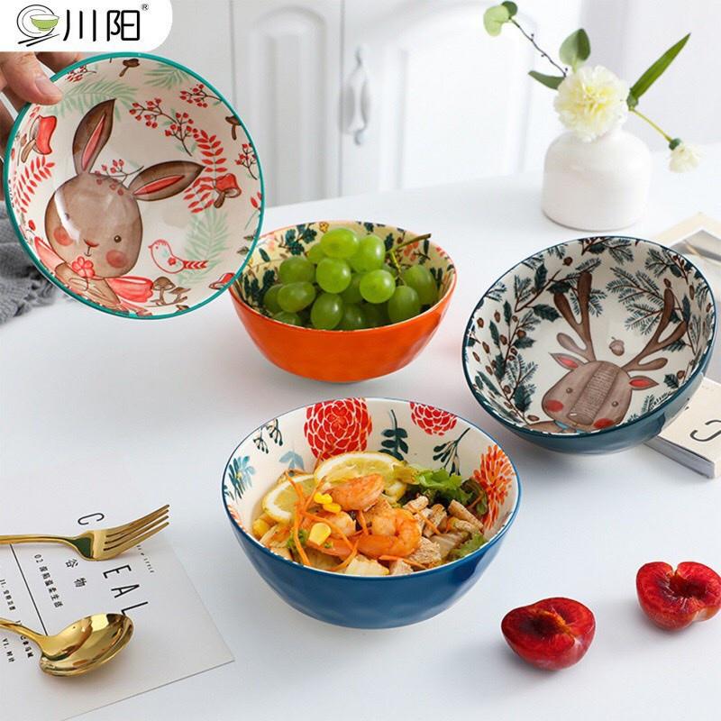 Green House - Bát sứ 4 Hình Chén Sứ dùng ăn dặm, ăn cơm decor trang trí đáng yêu