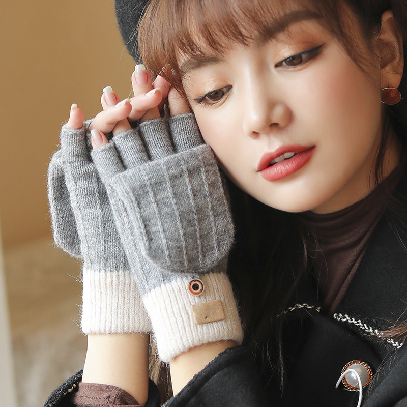Găng tay len cụt ngón nữ cao cấp Golovejoy DZ96