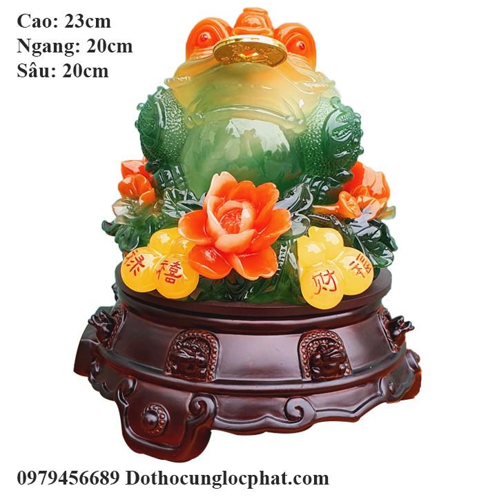 Cóc Ngậm Tiền Vàng Cao 23cm