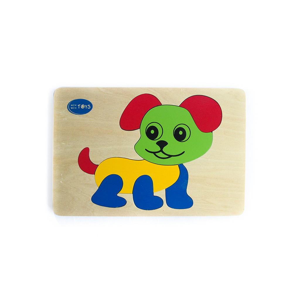 Đồ chơi gỗ Tranh ghép thú | Winwintoys 61242 | Phát triển tư duy và phân biệt màu sắc