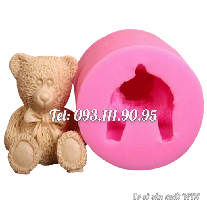 Khuôn silicon làm rau câu gấu Teddy - Mã số 1295