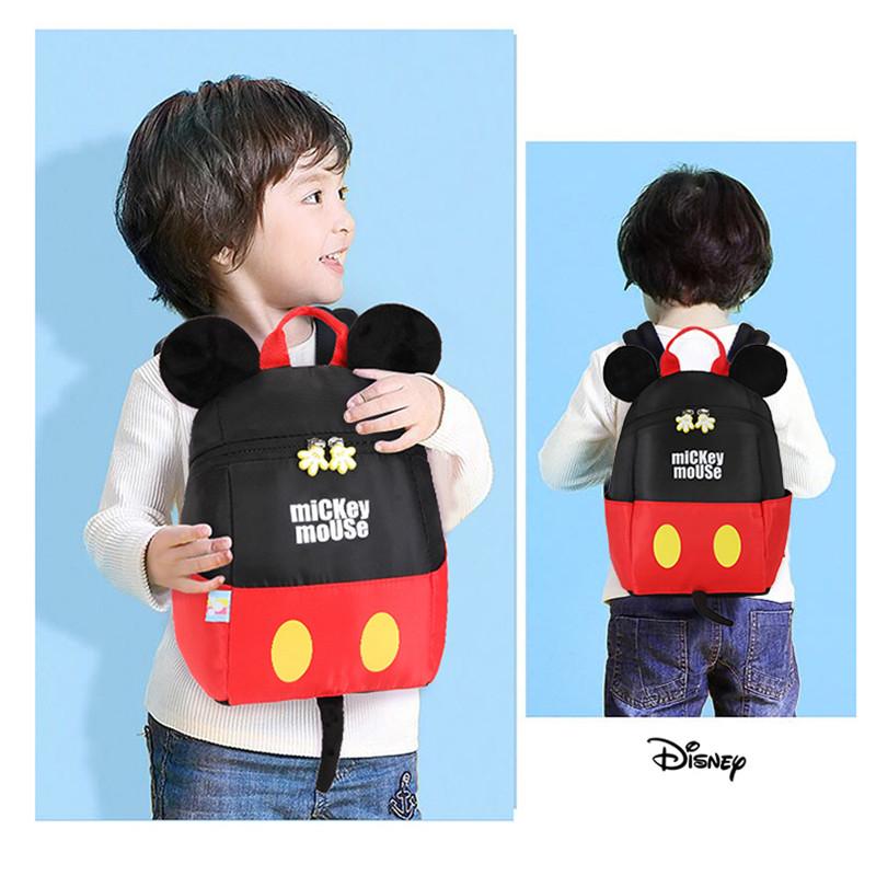 Disney Mickey Minnie Bé Ba Lô Trẻ Em Học Bé Trai và Bé Gái Ngoài Trời Túi Xách Chống Mất Đi Bộ Dây Đeo Tay Quà Tặng Sinh Nhật