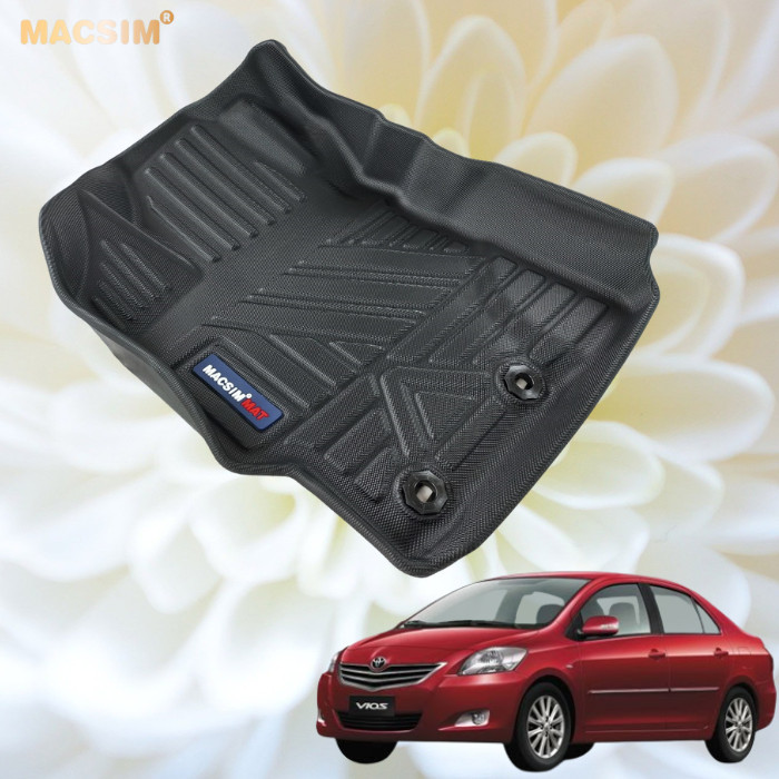 Thảm lót sàn xe ô tô Toyota vios 2008-2013 qd Nhãn hiệu Macsim chất liệu nhựa TPV hàng loại 2