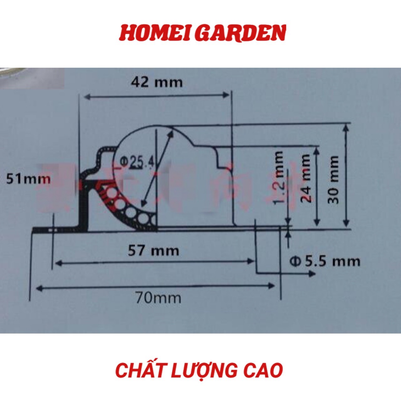 Bánh xe bi đa hướng CY-25A màu đen Bánh Xe Vòng Bi Truyền Cho Hệ Thống Xử Lý - HM0071