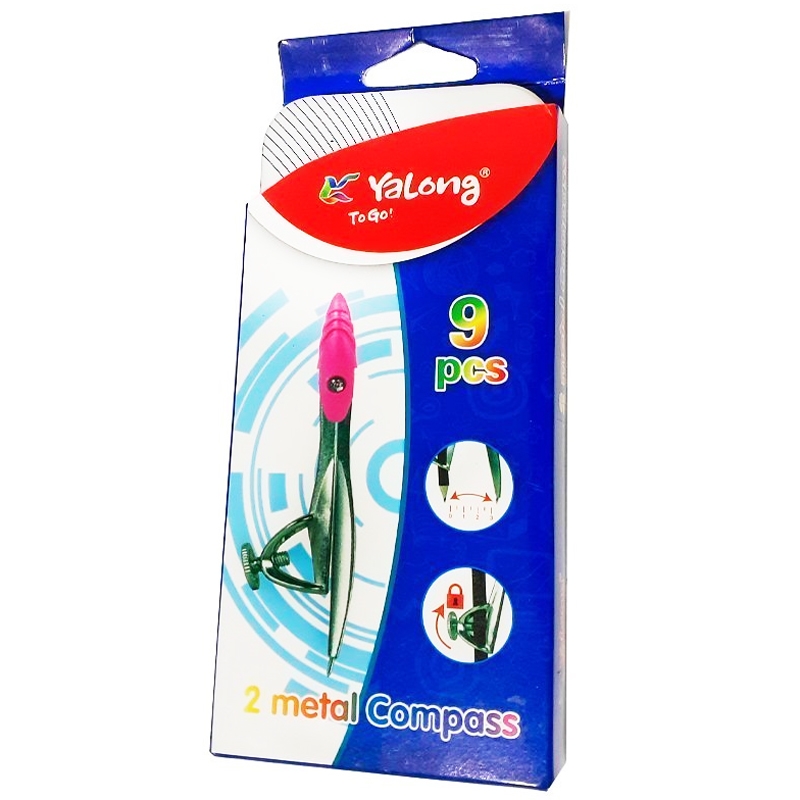Bộ Compass 9 Món Hộp Thiếc - Yalong 19020