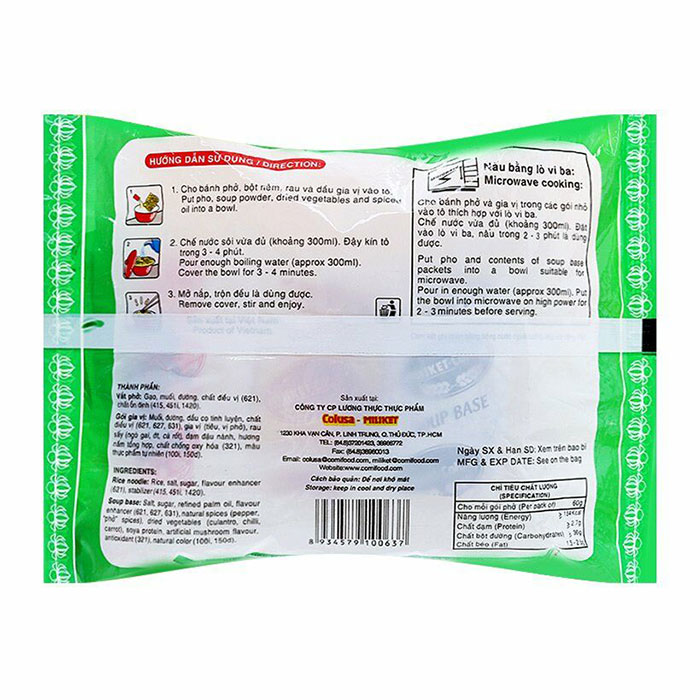 Combo 10 Gói Phở Chay Miliket