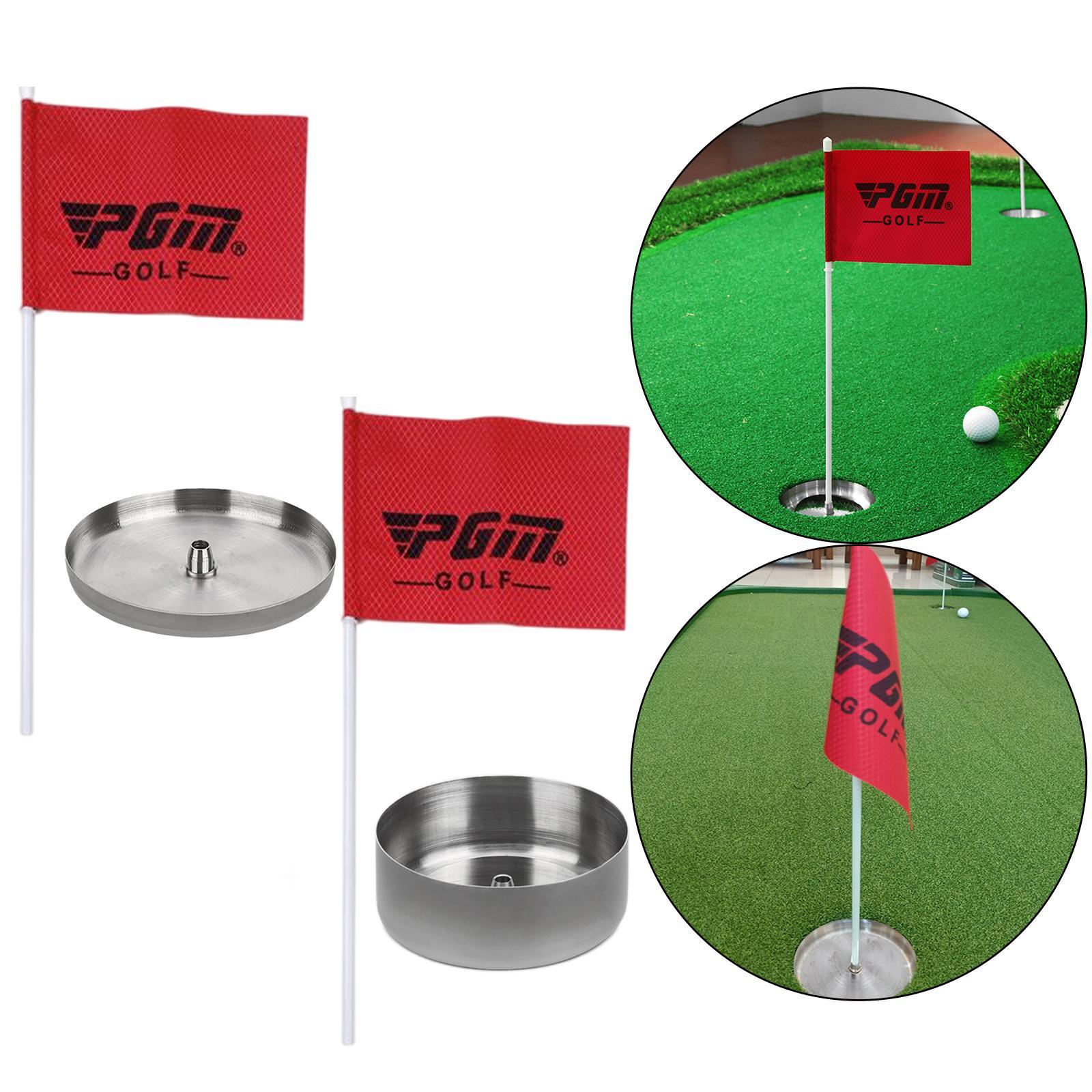 Golf Green Hole Cup Cờ Cờ Cờ Cờ Thực hành Nhấn Công cụ đào tạo Color: 4cm