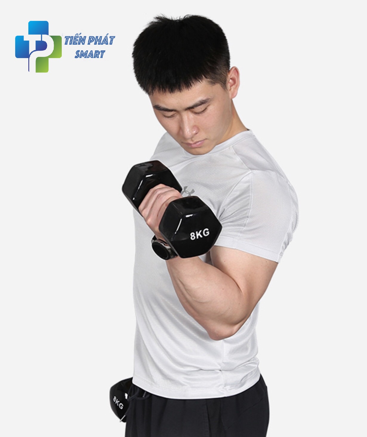 Bộ 2 Tạ Tay 6kg Bọc Cao Su Trơn Lõi Thép Cao Cấp Mầu đen