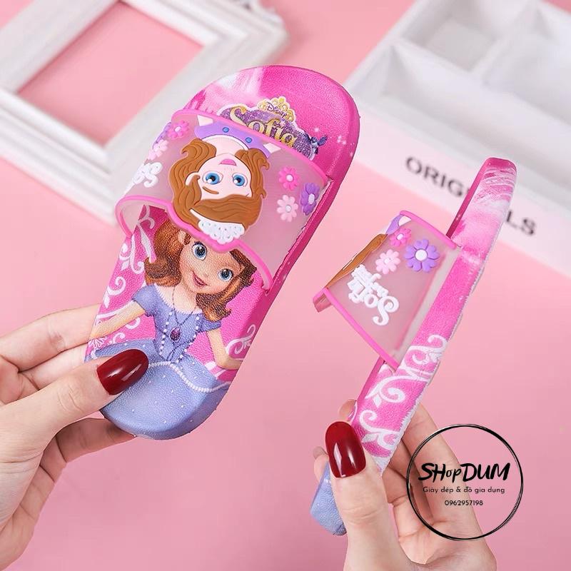 Dép bé gái công chúa elsa màu hồng cho bé gái