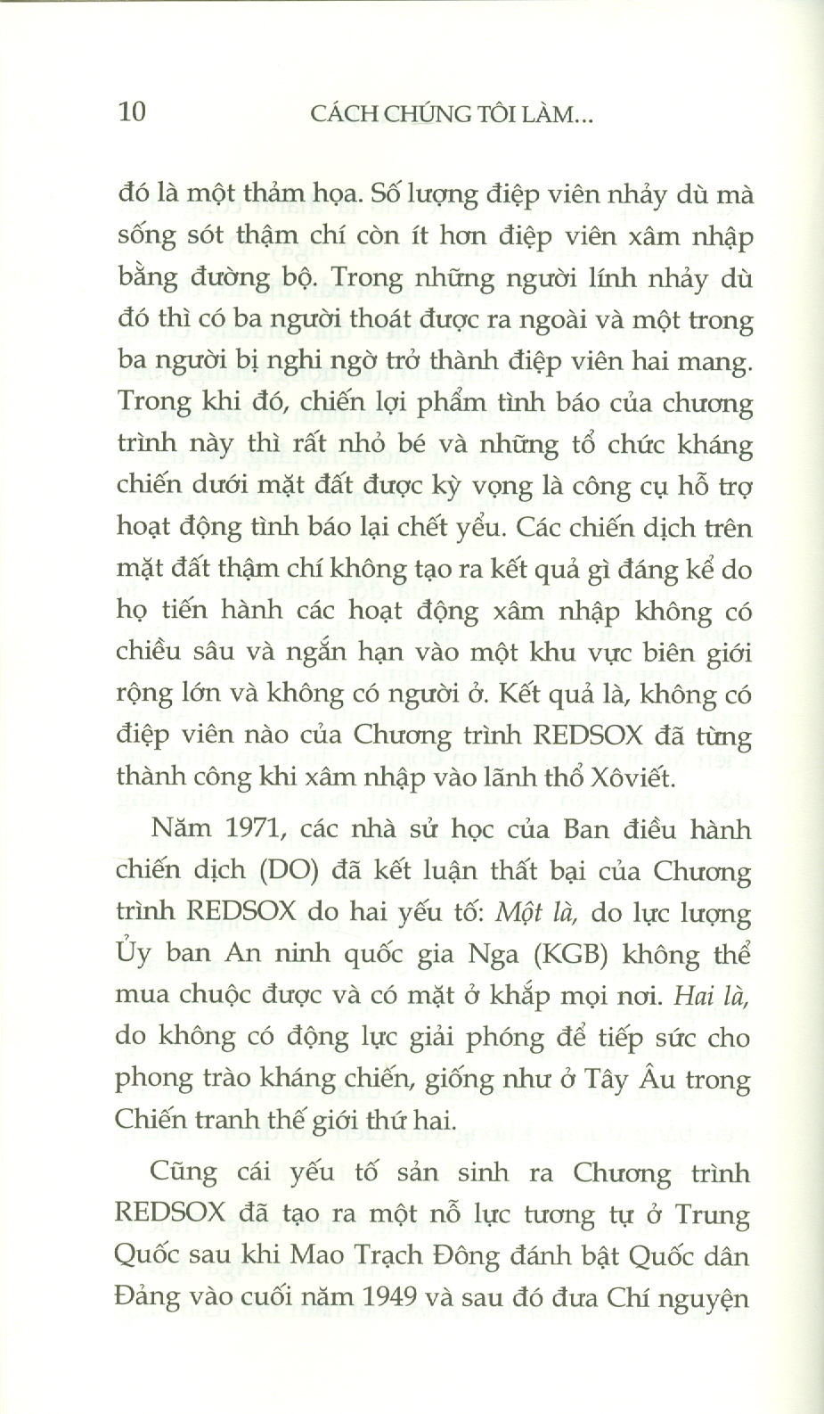 CÁCH CHÚNG TÔI LÀM: CHƯƠNG TRÌNH BÍ MẬT XÂM NHẬP MIỀN BẮC VIỆT NAM 1961 – 1964