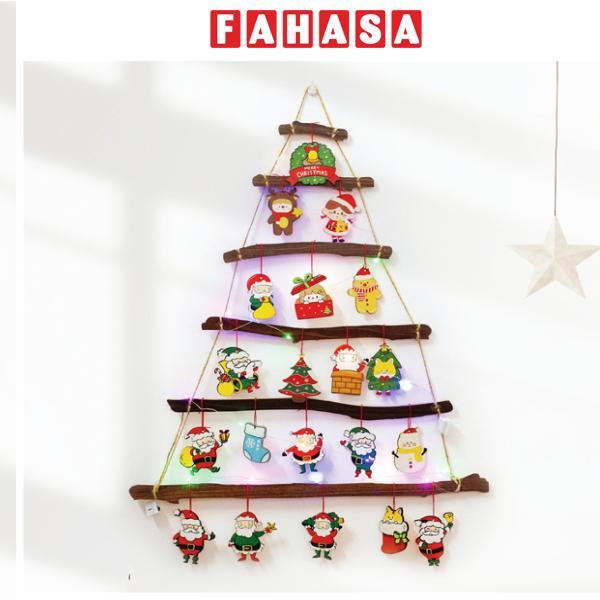 Dây Treo Hình Gỗ Cây Thông Trang Trí Giáng Sinh - Bách Mộc - Set 2