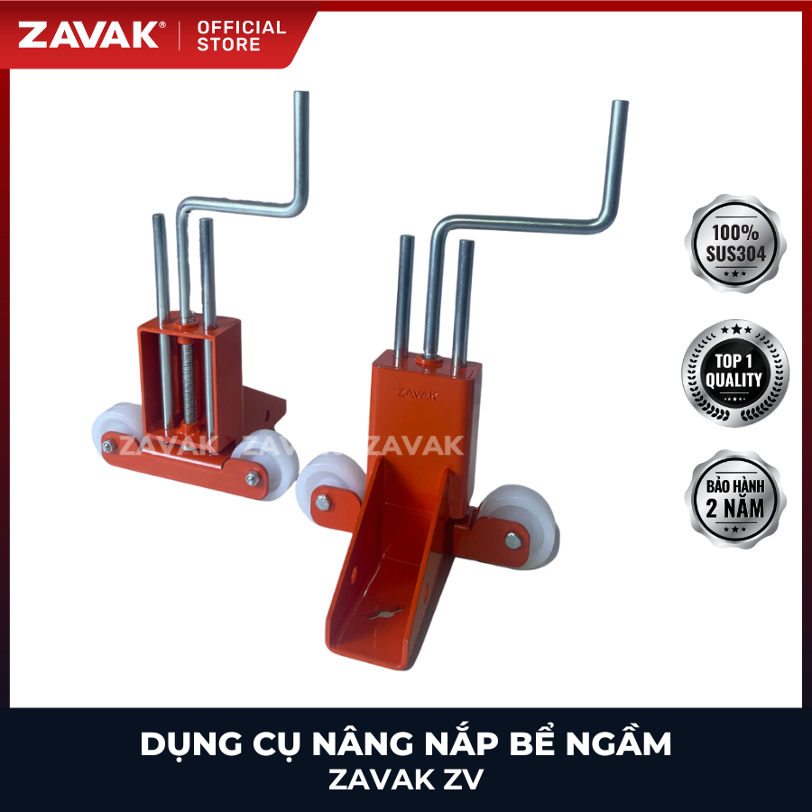 Dụng Cụ Nâng Nắp Bể Ngầm Inox ZAVAK ZV50 (<50kg) Phụ Kiện Mở Khóa Bulong Nắp Bể ngầm