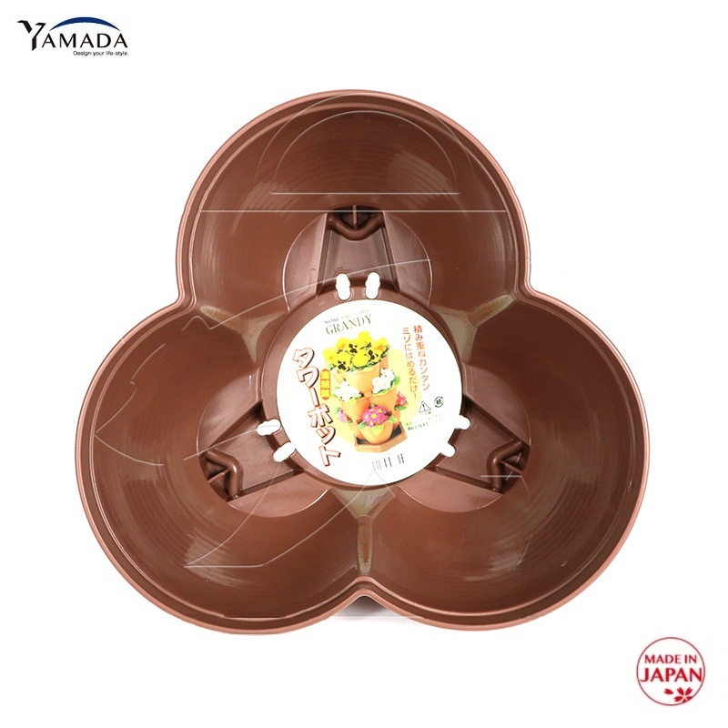 Chậu trồng cây cảnh Yamada, với 03 khoang, chậu có thể kết hợp trồng được các loại hoa khác nhau - nội địa Nhật Bản