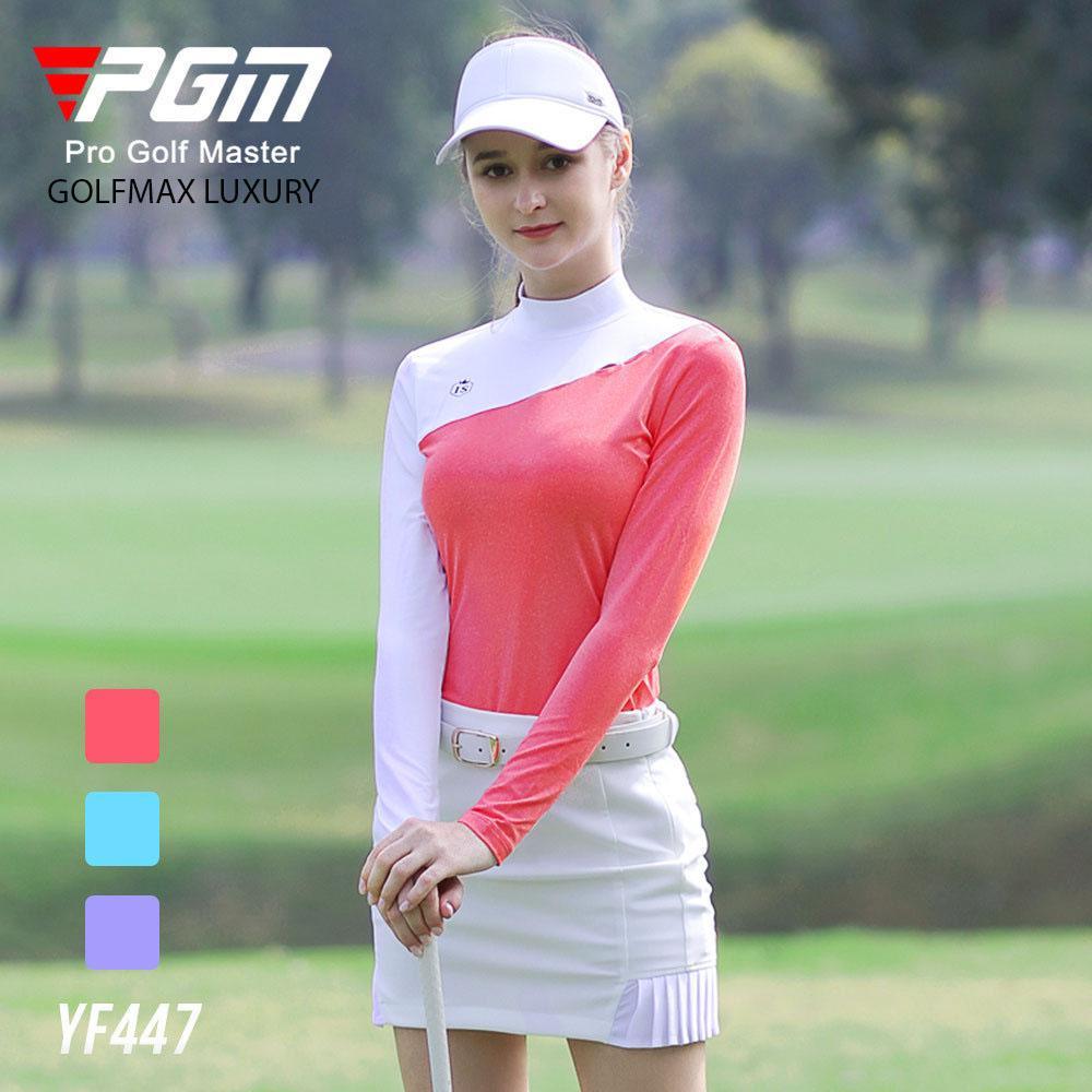 Áo dài tay nữ chơi golf - Chất liệu polyester kết hợp spandex cao cấp PGM - YF452