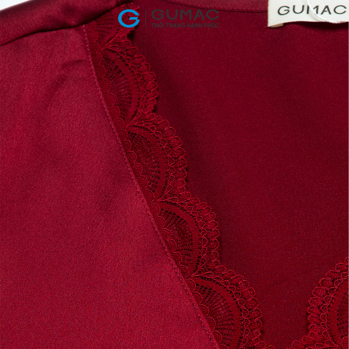 Áo khoác ngủ nữ GUMAC nhiều màu dáng dài buộc eo chất liệu lụa AC10059