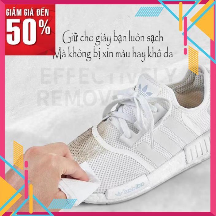 Khăn giấy ướt lau giầy thần thánh đa năng chuyên dụng giày thể thao dép sneaker đồ da tiện lợi hộp 30 tờ