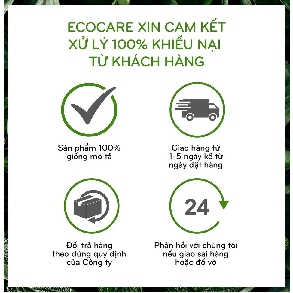 Nước ngâm rửa rau củ quả sinh học Ecocare hương Cam - Chai 500ml