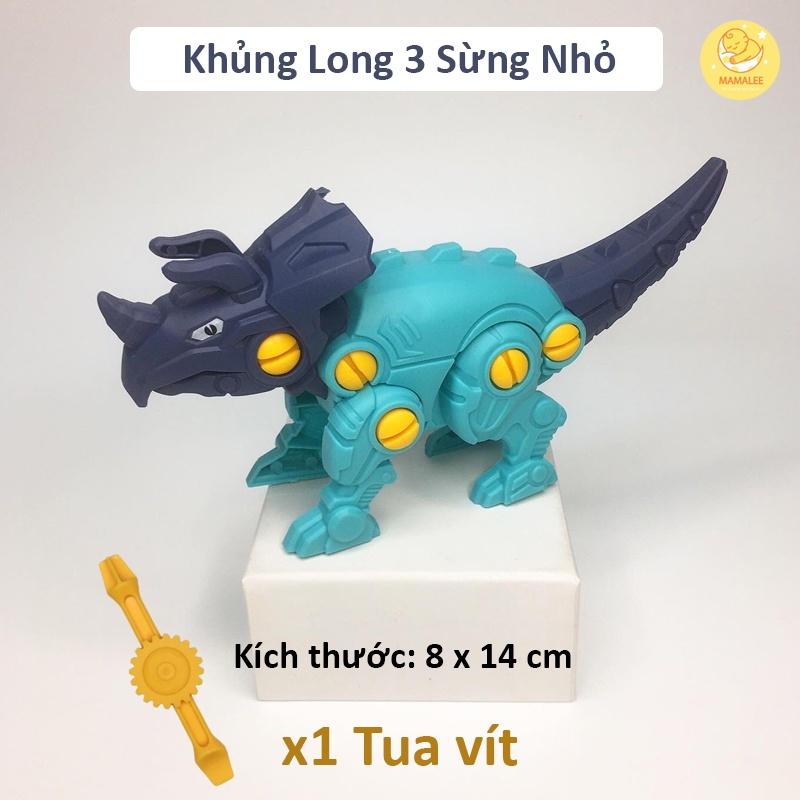 Đồ Chơi Mô Hình Khủng Long Lắp Ghép Có Tua Vít Tháo Lắp Size 10 x 14 cm