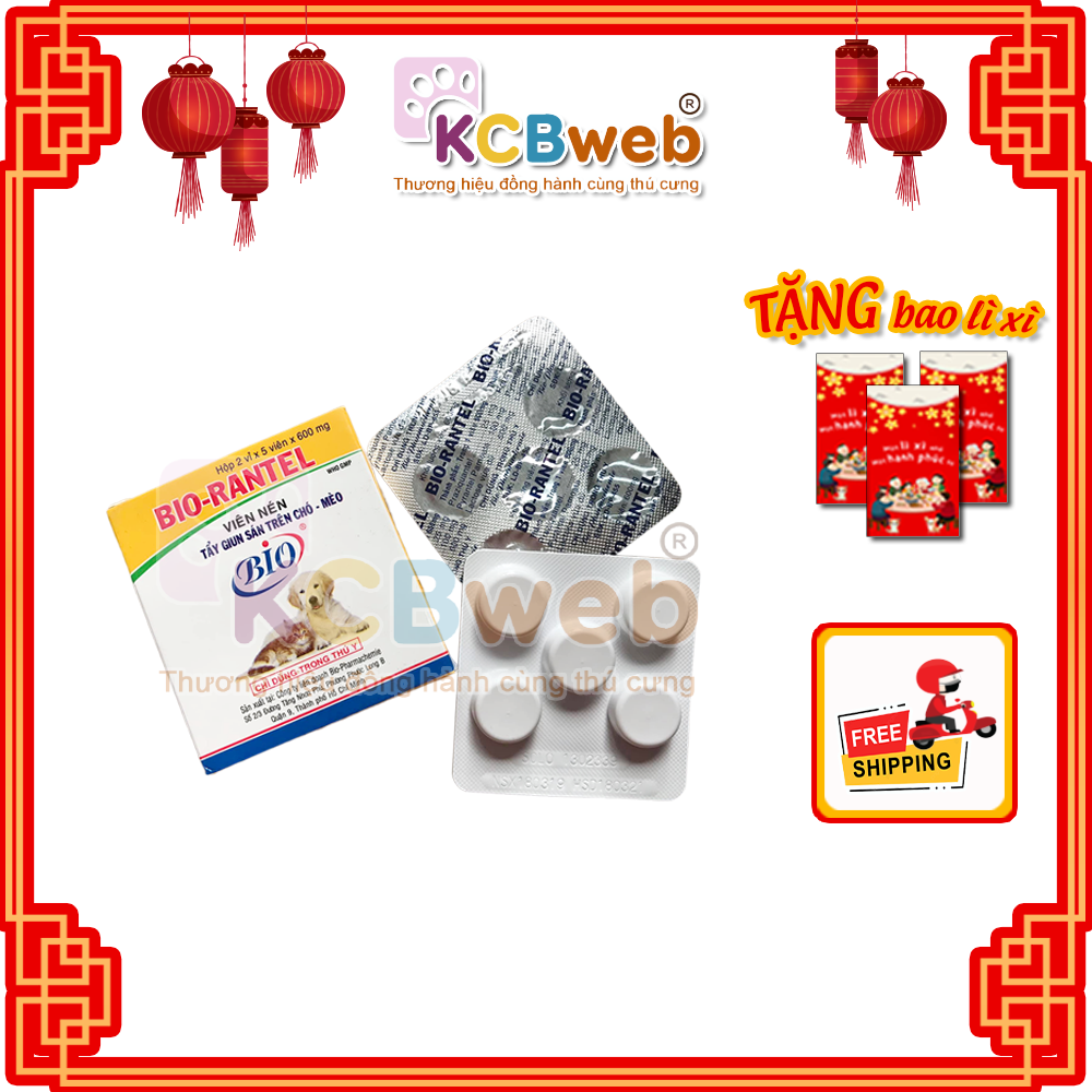 Viên sổ giun sán Chó Mèo Bio Rantel