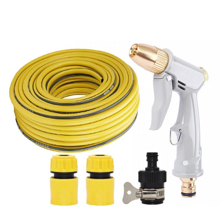 Bộ dây vòi xịt nước rửa xe, tưới cây tăng áp 3 lần, loại 15m 206846