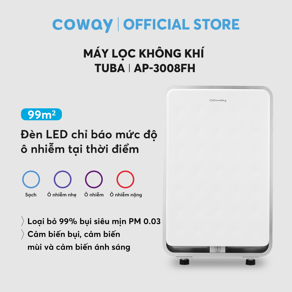 Máy lọc không khí Coway Tuba AP-3008FH - Hàng chính hãng