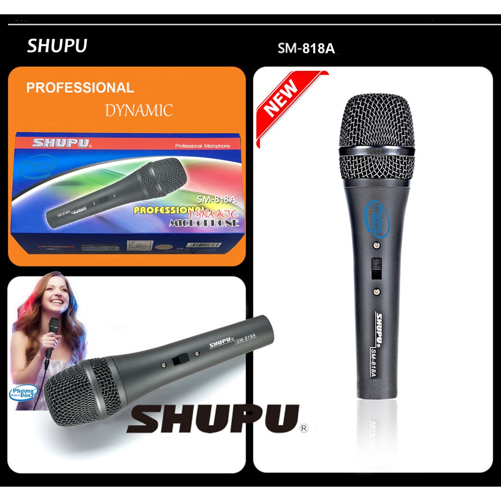 Micro Shupu SM-818A có dây Karaoke cao cấp