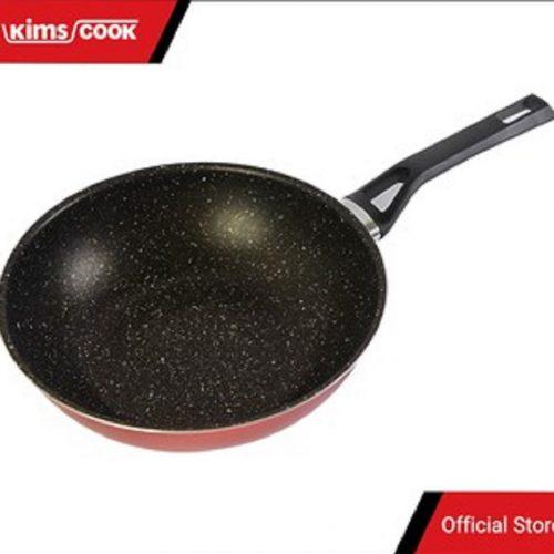 Chảo sâu Easy Cook hợp kim nhôm chống dính vân đá đáy từ KIMS COOK 28cm