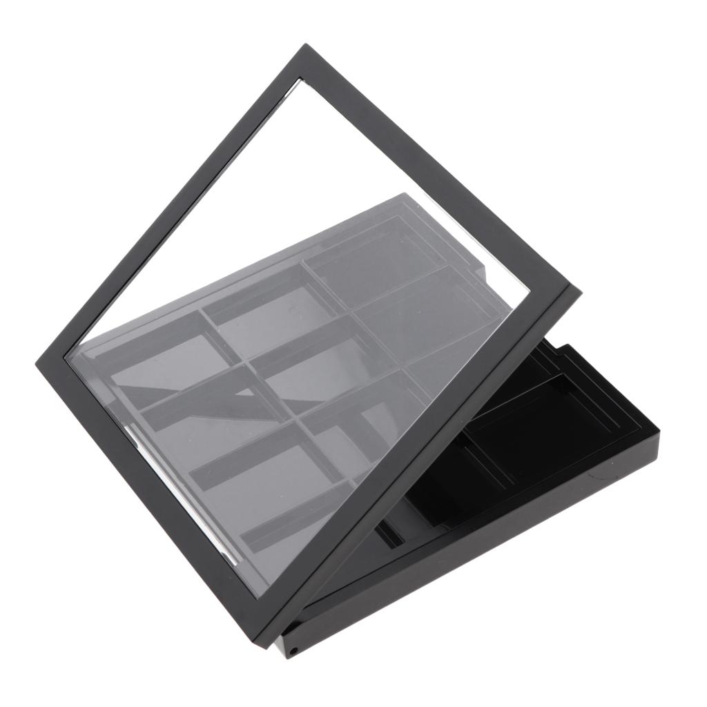 2pcs Empty Makeup Eyeshadow Palette Blusher Lipgloss Powder DIY Case 12 Grid