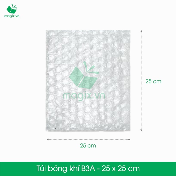 B3A - 100 TÚI BONG BÓNG KHÍ 25x25 cm - TÚI MÀNG XỐP HƠI