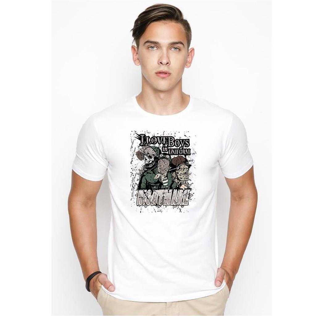 Áo thun nam in hình I lvoe boy vải dày mịn TEE19S57