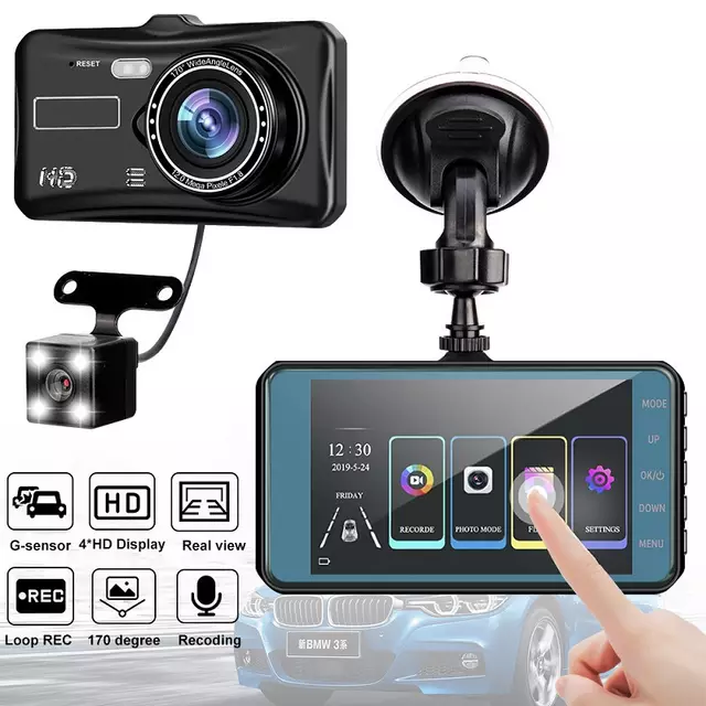 Camera hành trình ô tô A11 PRO Video Chất Lượng 2K FHD 1080P Màn hình cảm ứng 4 inch - camera hành trình , sắc nét ,2 camera kép trước và sau