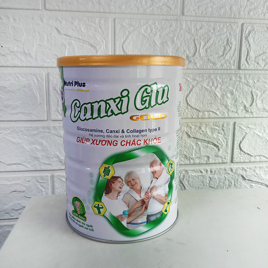 Sữa Bột CANXI GLU Dành Cho Người già (Bổ Sung Canxi, Ngăn Ngừa Loãng Xương) (900g)_Nutri plus_NCG45