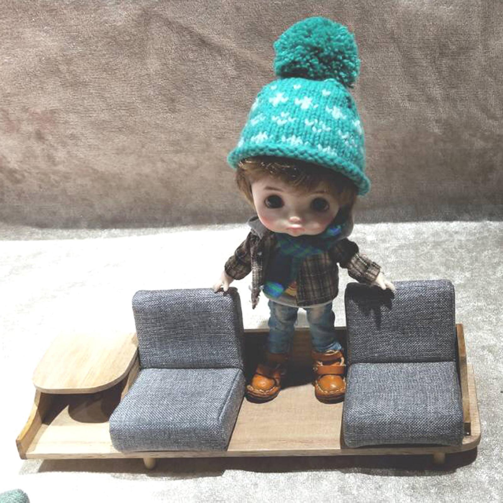 Dollhouse Living Room Furniture 1:12 Sofa Cabinet for Doll House Accessories