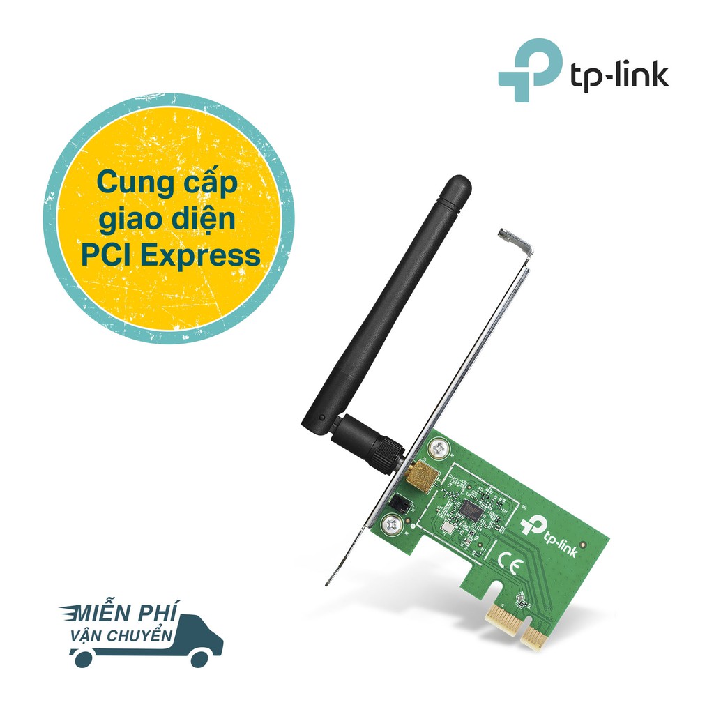 Bộ Chuyển Đổi Wifi Không Dây TP-Link TL-WN781ND PCI Express 150Mbps - Hàng Chính Hãng