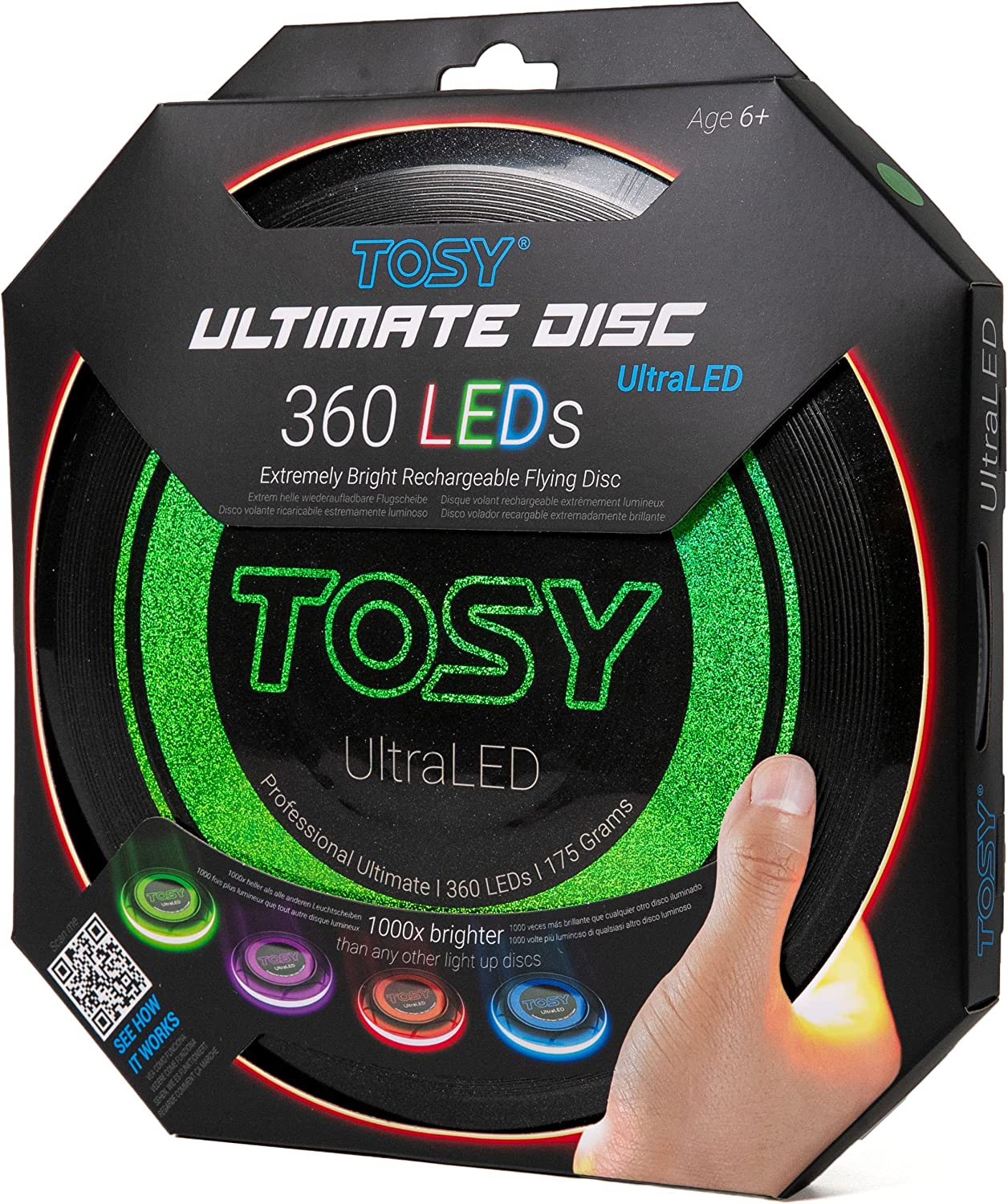 Đĩa ném TOSY Ultimate Disc - 360 LEDs Xanh lá