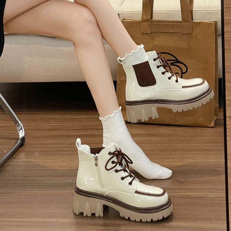 Giày Bốt Martin Mỏng Phong Cách Anh Quốc Thời Trang Mùa Thu 2022 Mới