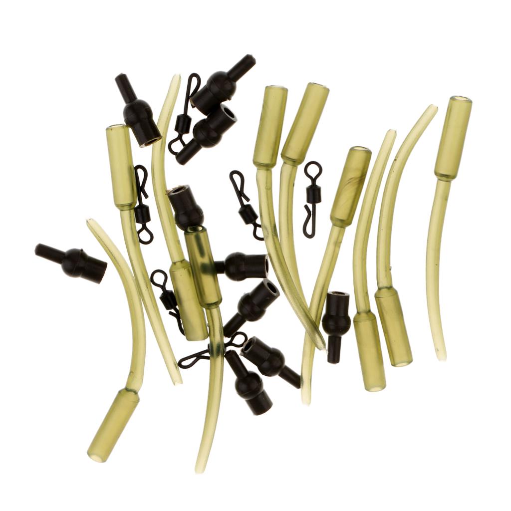 30Pcs/set Chod Rig Sleeves Quick Change Swivels Carp Fishing Terminal Tackle