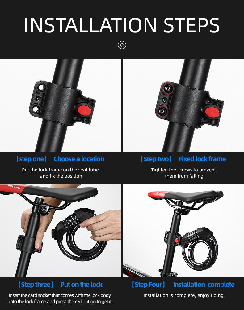 Khóa mật khẩu chống trộm cho ba lô xe đạp