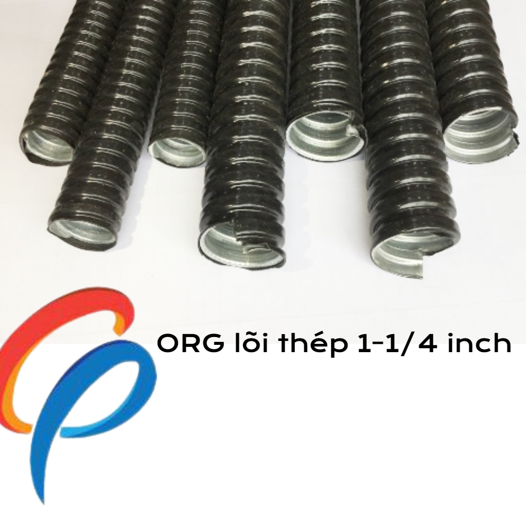 Ống ruột gà lõi thép bọc nhựa PVC phi 1-1/4 inch